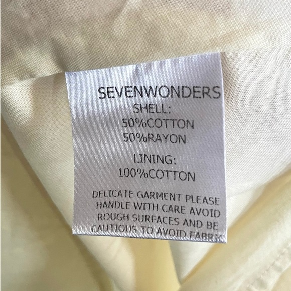 Seven Wonders Agata Midi Dress XS Fruit Print Cotton Rayon Lined Pockets - Picture 11 of 11